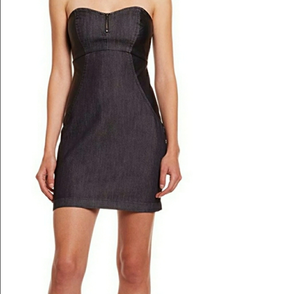 NWT BCBGeneration Strapless Denim Dress Sz M